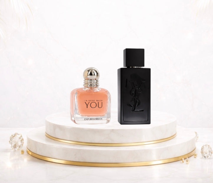 Yves Saint Laurent MYSLF Refillable Spray 2oz + ARMANI I love you 1.7oz - OPULENTIA
