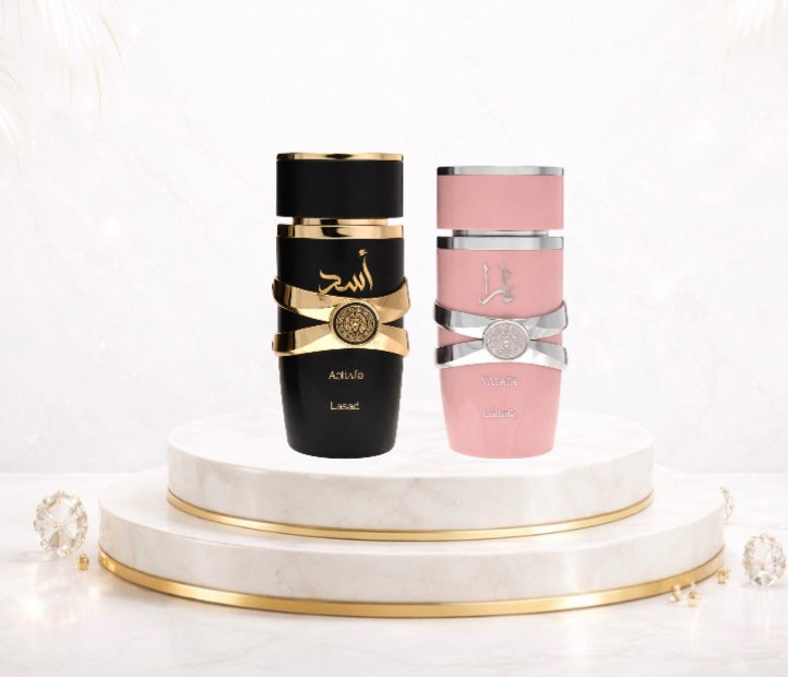 Lattafa Yara 3.4oz + Lattafa Asad 3.4oz - OPULENTIA