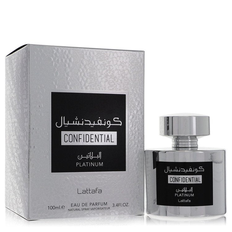 Lattafa Confidential Platinum Eau De Parfum Spray (Unisex) By Lattafa Lattafa