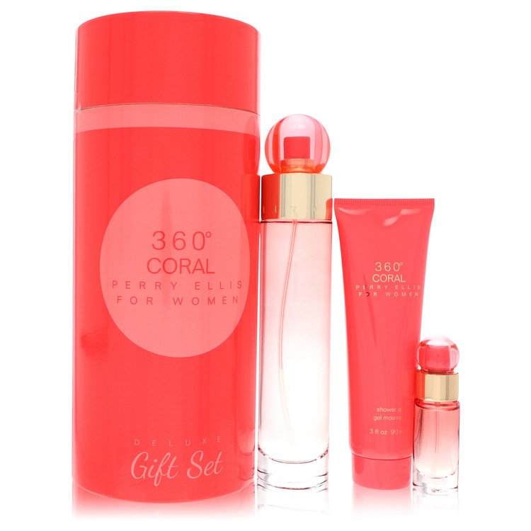 Perry Ellis 360 Coral Gift Set By Perry Ellis Perry Ellis