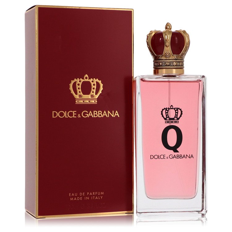 Dolce & Gabbana Q By Dolce & Gabbana Eau De Parfum Spray bottle with sleek black and gold design.