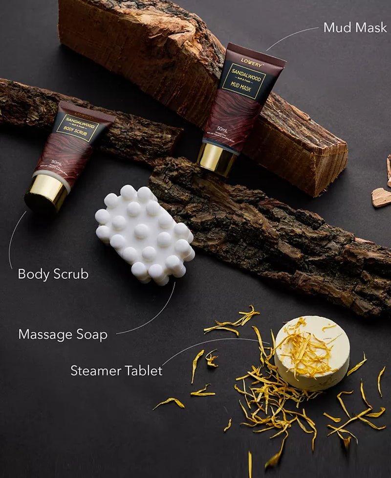 Lovery - Sandalwood Bath Gift Set, Grooming Self Care Kit - OPULENTIA