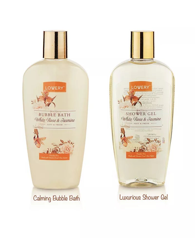 Lovery - White Rose and Jasmine Bath and Body Home Spa Set - OPULENTIA