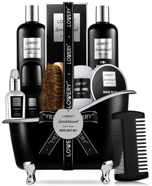 Lovery - Men'S 10-Pc. Sandalwood Self-Care Grooming Gift Set