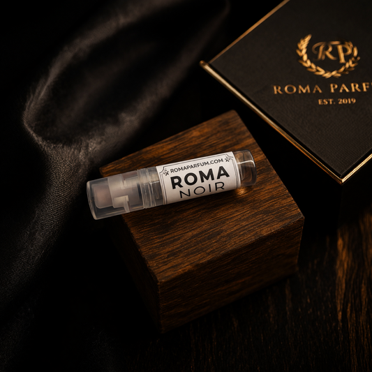 Roma Noir Extrait de Parfum 2mL Sample Vial Roma Parfum — Luxury Extrait de Parfum | Lasting Fragrance for Women & Men