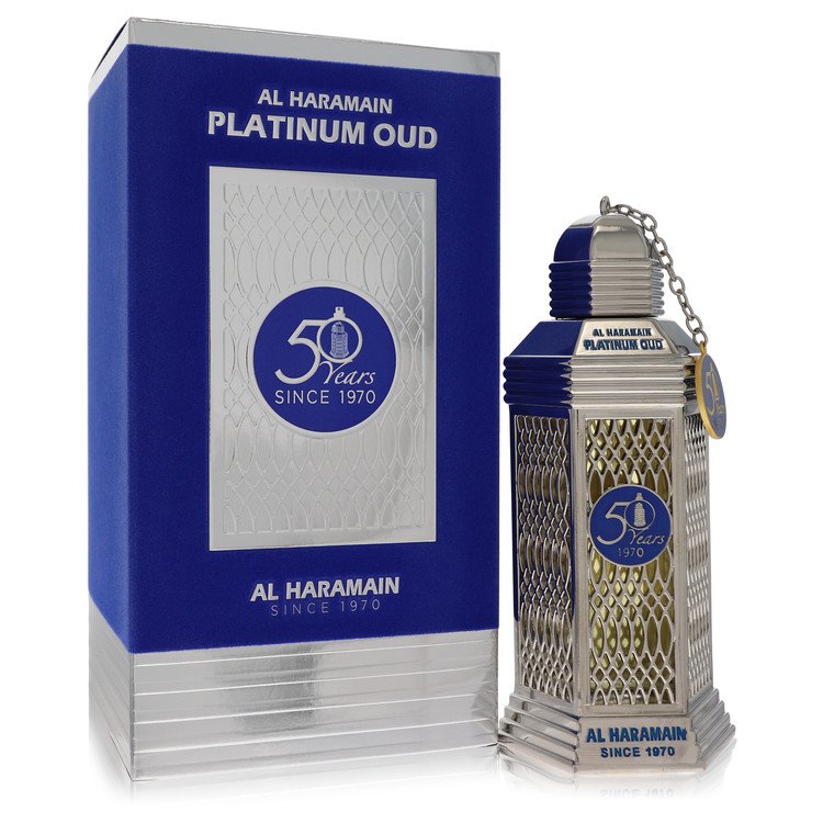 Al Haramain 50 Years Platinum Oud Eau De Parfum Spray (Unisex) By Al Haramain - OPULENTIA 