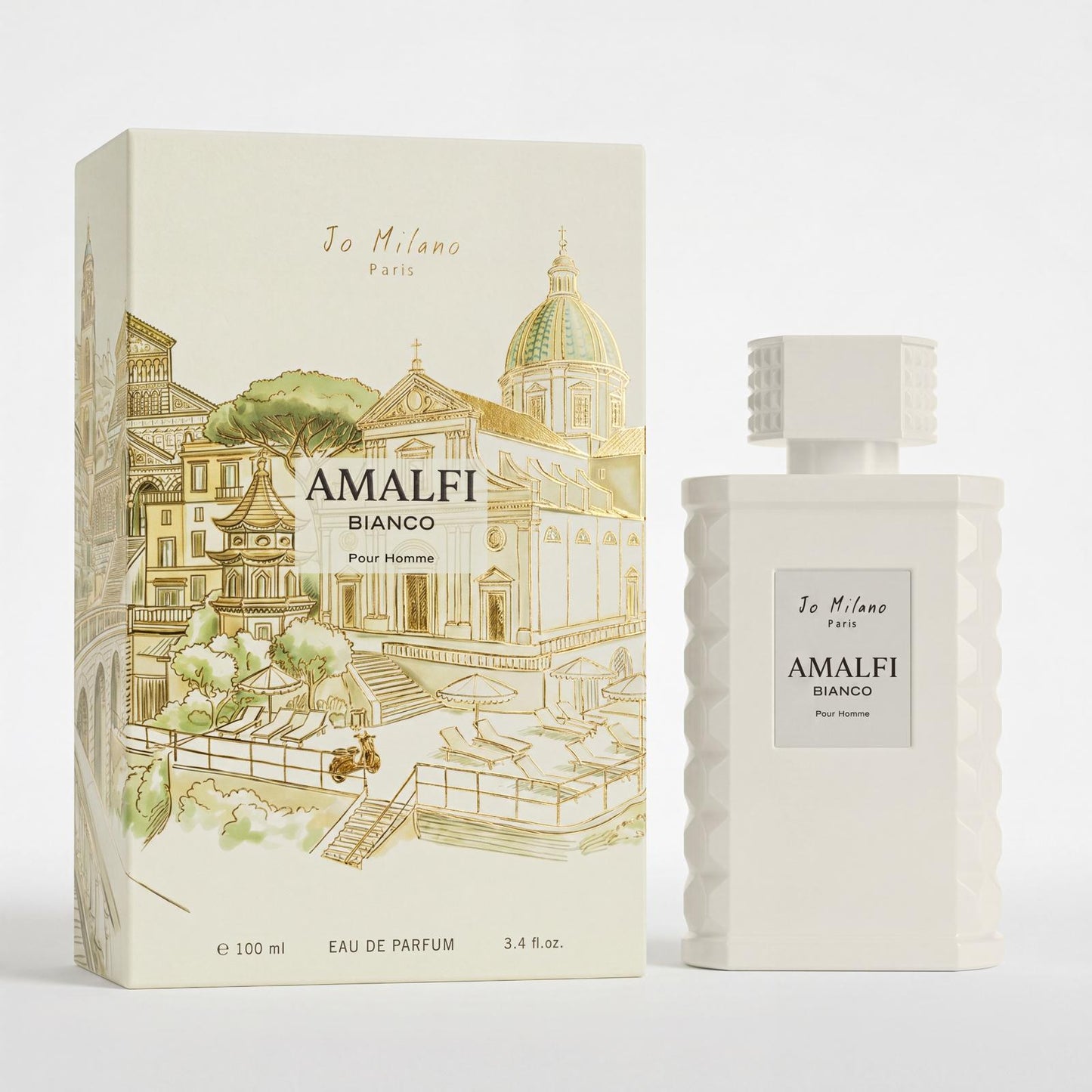 AMALFI BIANCO Pour Homme By Jo Milano Paris 3.4 oz. / 100ml Eau De Parfum Spray Jo Milano