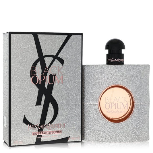 Black Opium Glitter Eau De Parfum Spray By Yves Saint Laurent - OPULENTIA 