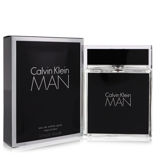 Calvin Klein Man Eau De Toilette Spray bottle with sleek design, showcasing the classic Calvin Klein branding.