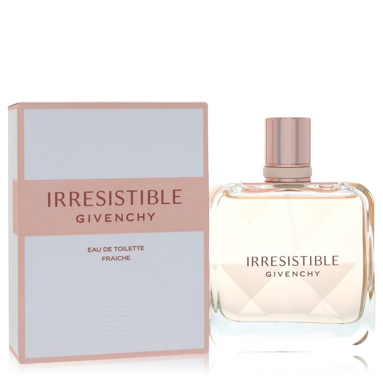 Givenchy Irresistible Eau De Toilette Fraiche Spray with sleek bottle and cap, showcasing the iconic fragrance design.