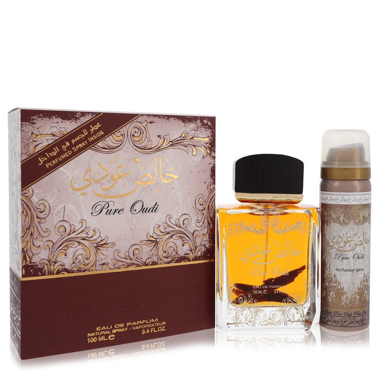 Lattafa Pure Oudi Eau De Parfum Spray Plus 1.7 oz Deodorant By Lattafa Lattafa