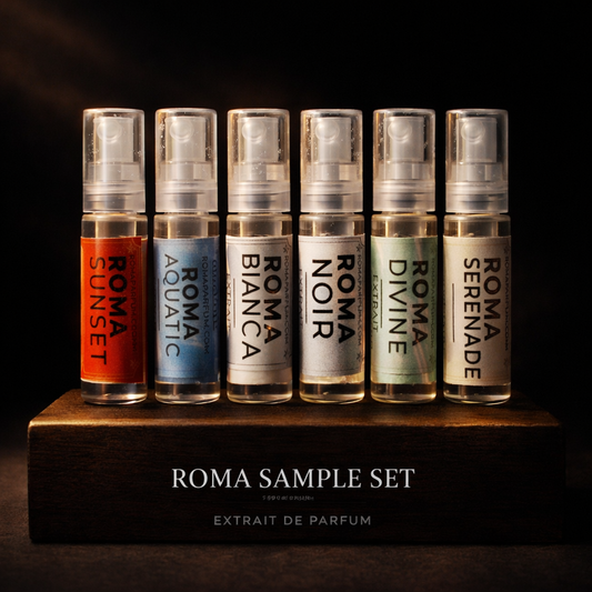 FREE 8 Scent Discovery Kit 2mL Spray Vials •DISCOUNT APPLIED IN CHECKOUT• Roma Parfum — Luxury Extrait de Parfum | Lasting Fragrance for Women & Men