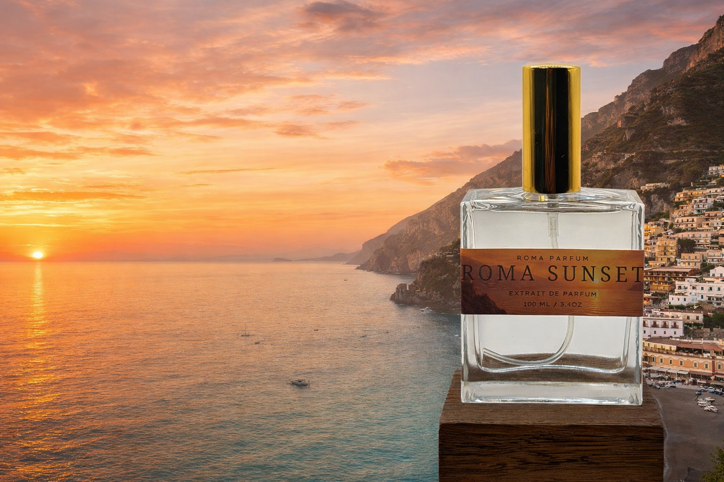 Roma Sunset Dark Vanilla | Pear | Tonka Bean Roma Parfum — Luxury Extrait de Parfum | Lasting Fragrance for Women & Men