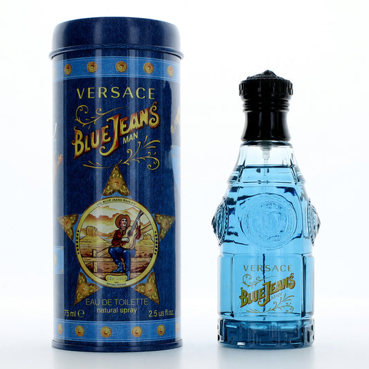 Blue Jeans by Versace, 2.5 oz Eau De Toilette Spray for Men Versace