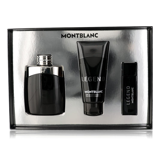 Mont Blanc Legend by Mont Blanc, 3 Piece Set for Men Mont Blanc