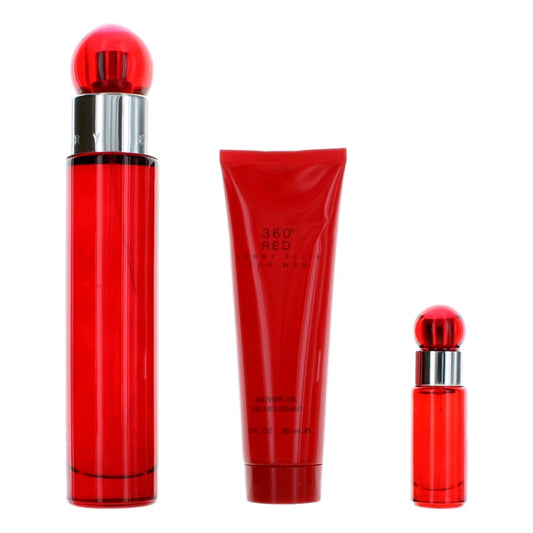 Perry Ellis 360 Red by Perry Ellis, 3 Piece Gift Set for Men Perry Ellis