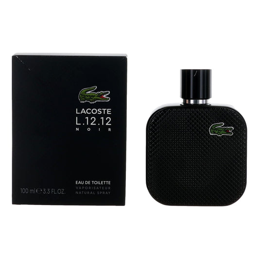 Lacose L. 12.12 Black Noir by Lacoste, 3.3 oz Eau de Toilette Spray for Men Lacoste