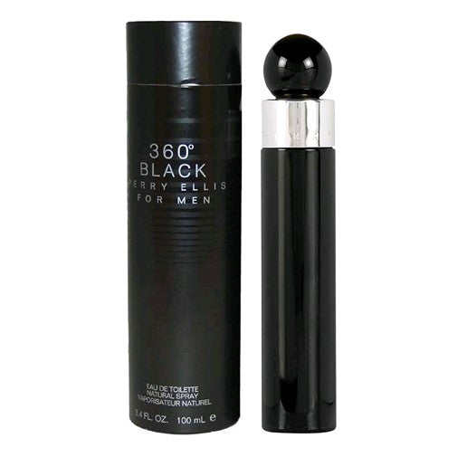 Perry Ellis 360 Black by Perry Ellis, 3.4 oz Eau De Toilette Spray for Men Perry Ellis