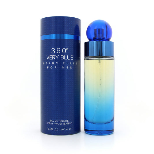 Perry Ellis 360 Very Blue by Perry Ellis, 3.4 oz Eau De Toilette Spray for Men Perry Ellis
