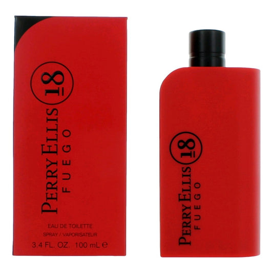 Perry Ellis 18 Fuego by Perry Ellis, 3.4 oz Eau De Toilette Spray for Men Perry Ellis