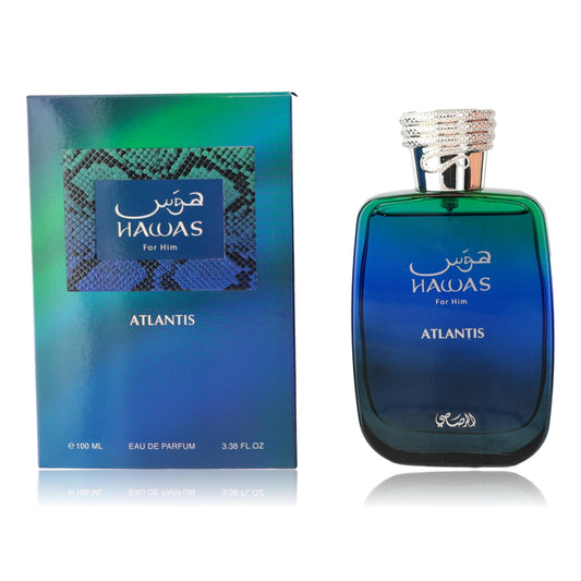 Hawas Atlantis by Rasasi, 3.3 oz Eau de Parfum spray for Men Rasasi