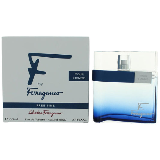 F Free Time by Salvatore Ferragamo, 3.4 oz Eau De Toilette Spray for Men Salvatore Ferragamo
