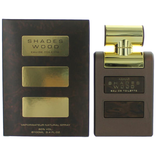Shades Wood by Armaf, 3.4 oz Eau De Toilette Spray for Men Armaf