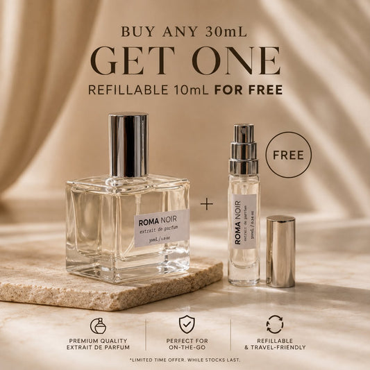 Roma Parfum • 30mL + Free Refillable 10mL Travel Spray Bundle Roma Parfum — Luxury Extrait de Parfum | Lasting Fragrance for Women & Men