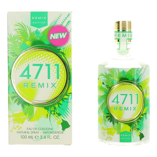 4711 Remix Green Oasis by Muelhens, 3.4 oz Eau de Cologne Spray for Unisex Muelhens