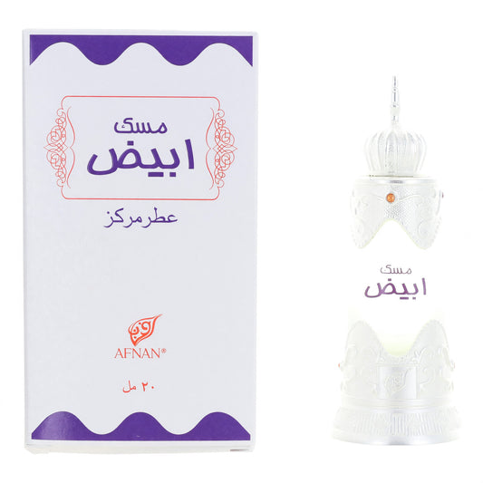 Musk Abiyad by Afnan, 0.67 oz Perfume Oil for Unisex Afnan