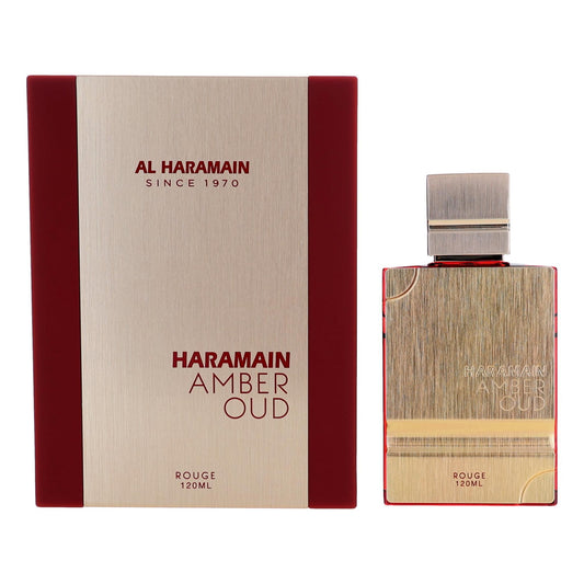Amber Oud Rouge by Al Haramain, 4 oz Eau De Parfum Spray for Unisex Al Haramain