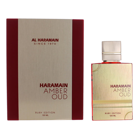 Amber Oud Ruby Edition by Al Haramain, 4 oz Eau De Parfum Spray for Unisex Al Haramain