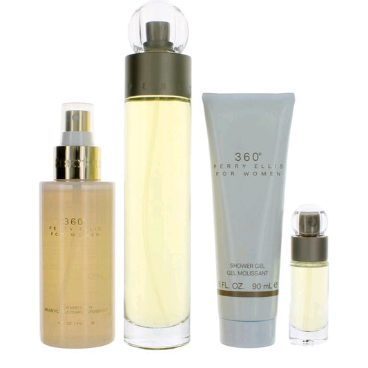 Perry Ellis 360 by Perry Ellis, 4 Piece Gift Set for Women Perry Ellis