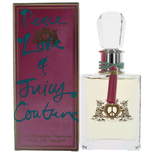 Peace Love & Juicy Couture by Juicy Couture, 3.4 oz Eau De Parfum Spray for Women Juicy Couture