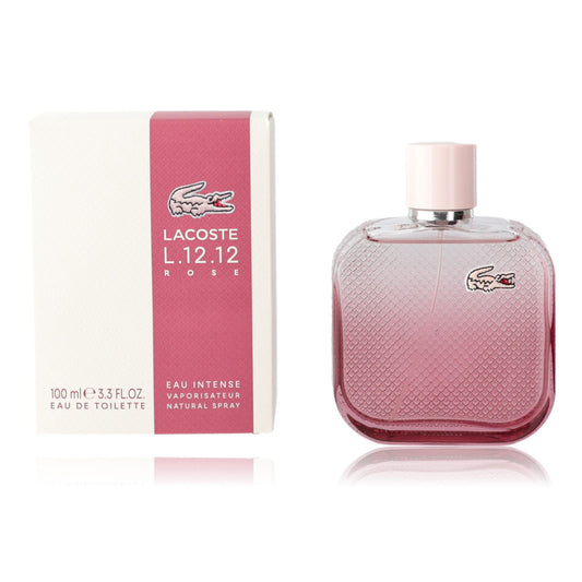 Lacoste L. 12.12 Rose by Lacoste, 3.3 oz Eau de Toilette Spray for Women Lacoste
