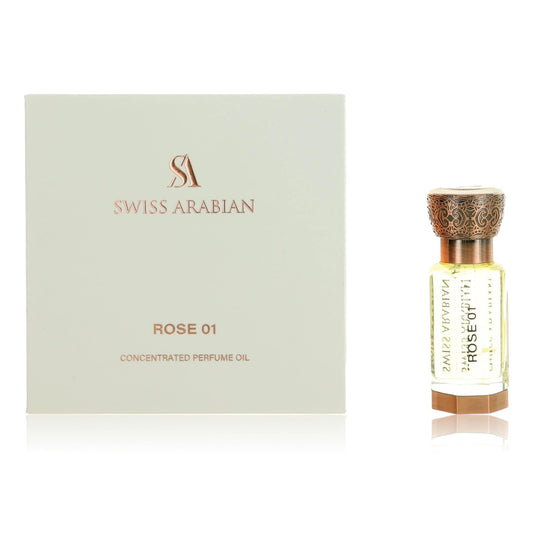 Rose 01 by Swiss Arabian, 0.4 oz Perfume Oil for Unisex Swiss Arabian