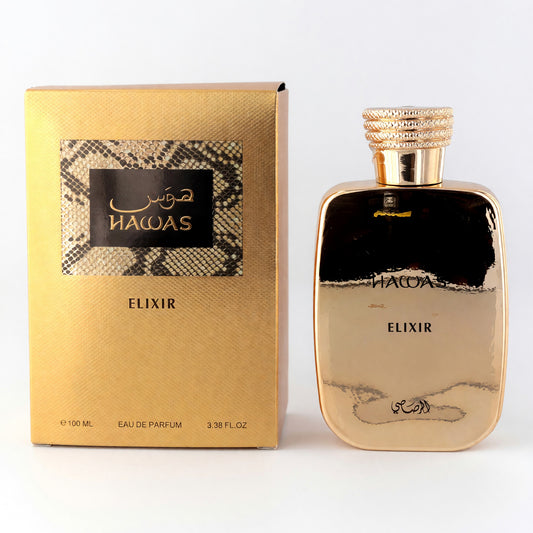 Hawas Elixir by Rasai, 3.4 oz Eau de Parfum for Men Rasasi