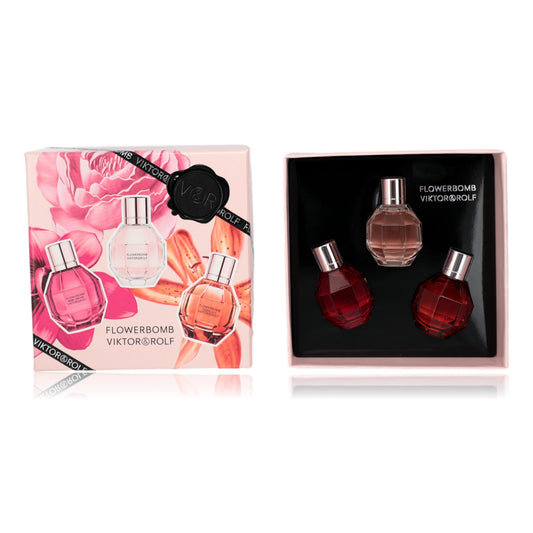 Flowerbomb by Viktor & Rolf, 3 Piece Variety Mini Set for Women Viktor & Rolf