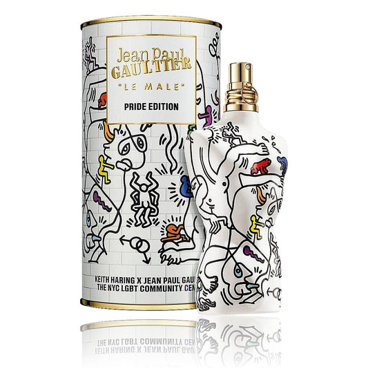 Jean Paul Gaultier Le Male by JPG, 4.2 oz Eau de Toilette Spray for Men - Pride Edition x Keith Haring Jean Paul Gaultier