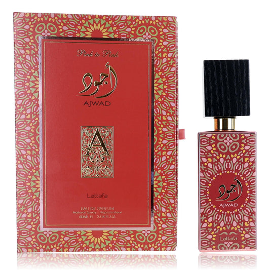 Ajwad Pink to Pink by Lattafa, 2.04 oz Eau de Parfum Spray for Unisex Lattafa