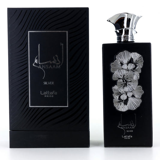 Ansaam Silver by Lattafa, 3.4 oz Eau de Parfum Spray for Unisex Lattafa