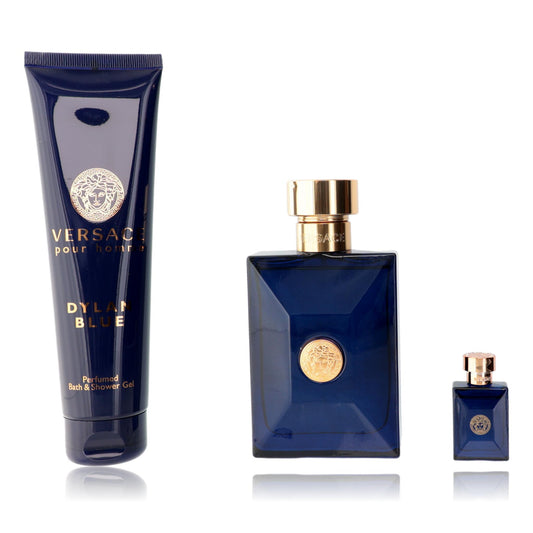 Versace Dylan Blue by Versace, 3 Piece Gift Set for Men Versace