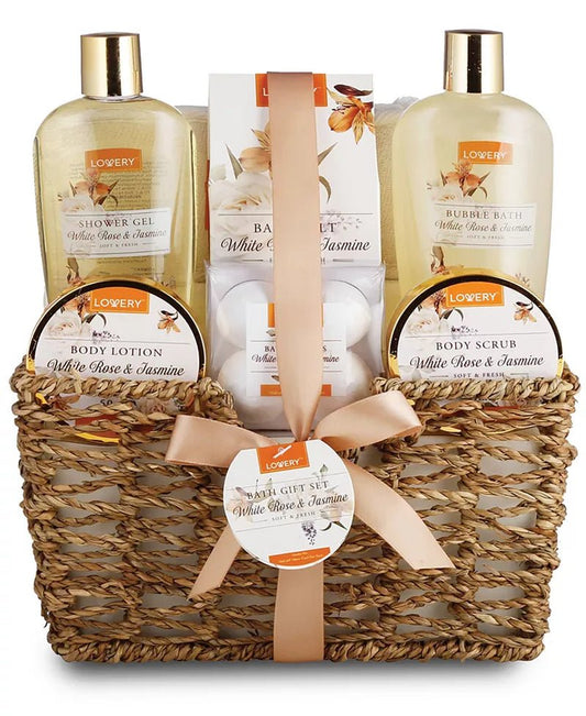 Lovery - White Rose and Jasmine Bath and Body Home Spa Set - OPULENTIA