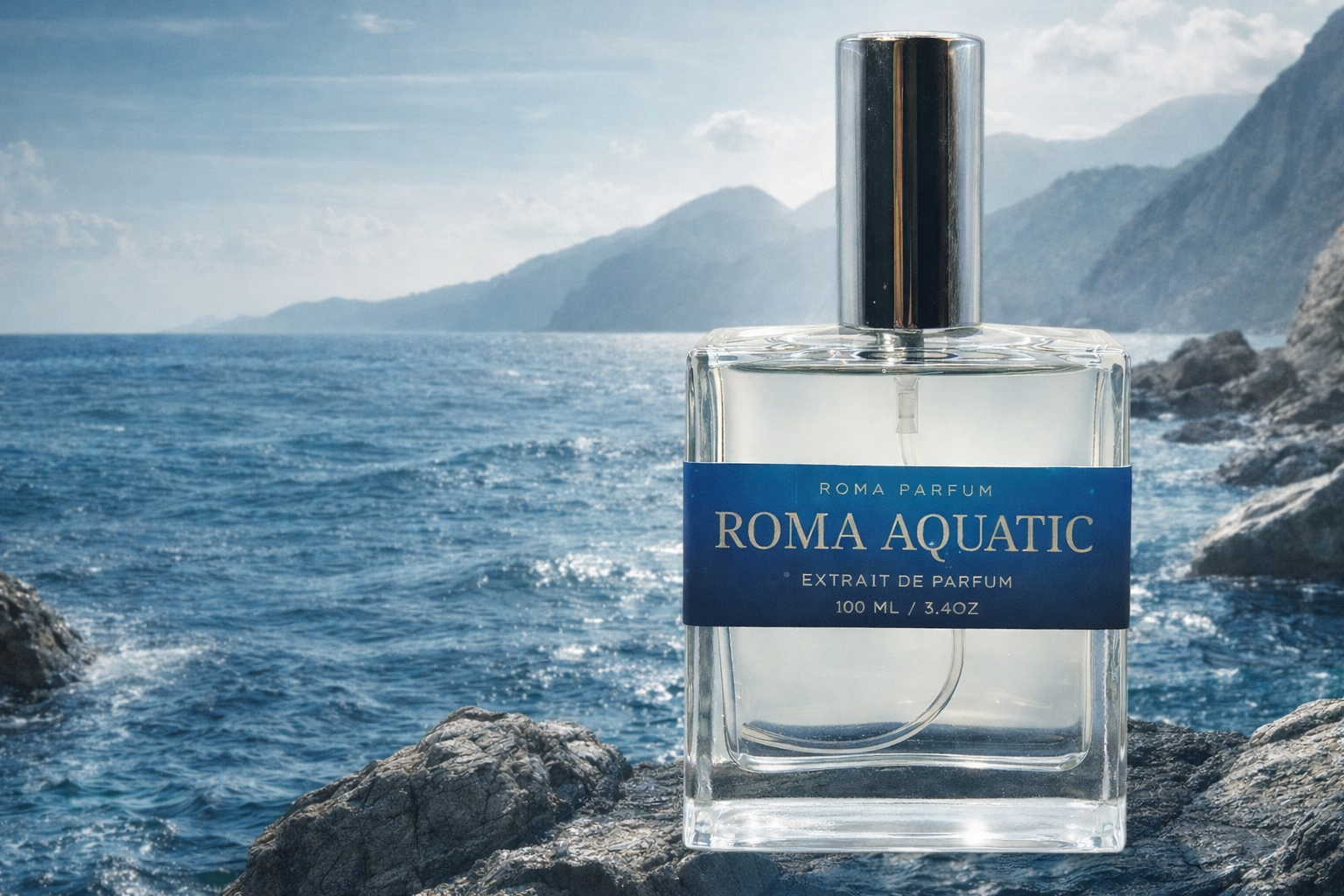 Roma Aquatic Extrait de Parfum 40% Concentration Roma Parfum — Luxury Extrait de Parfum | Lasting Fragrance for Women & Men