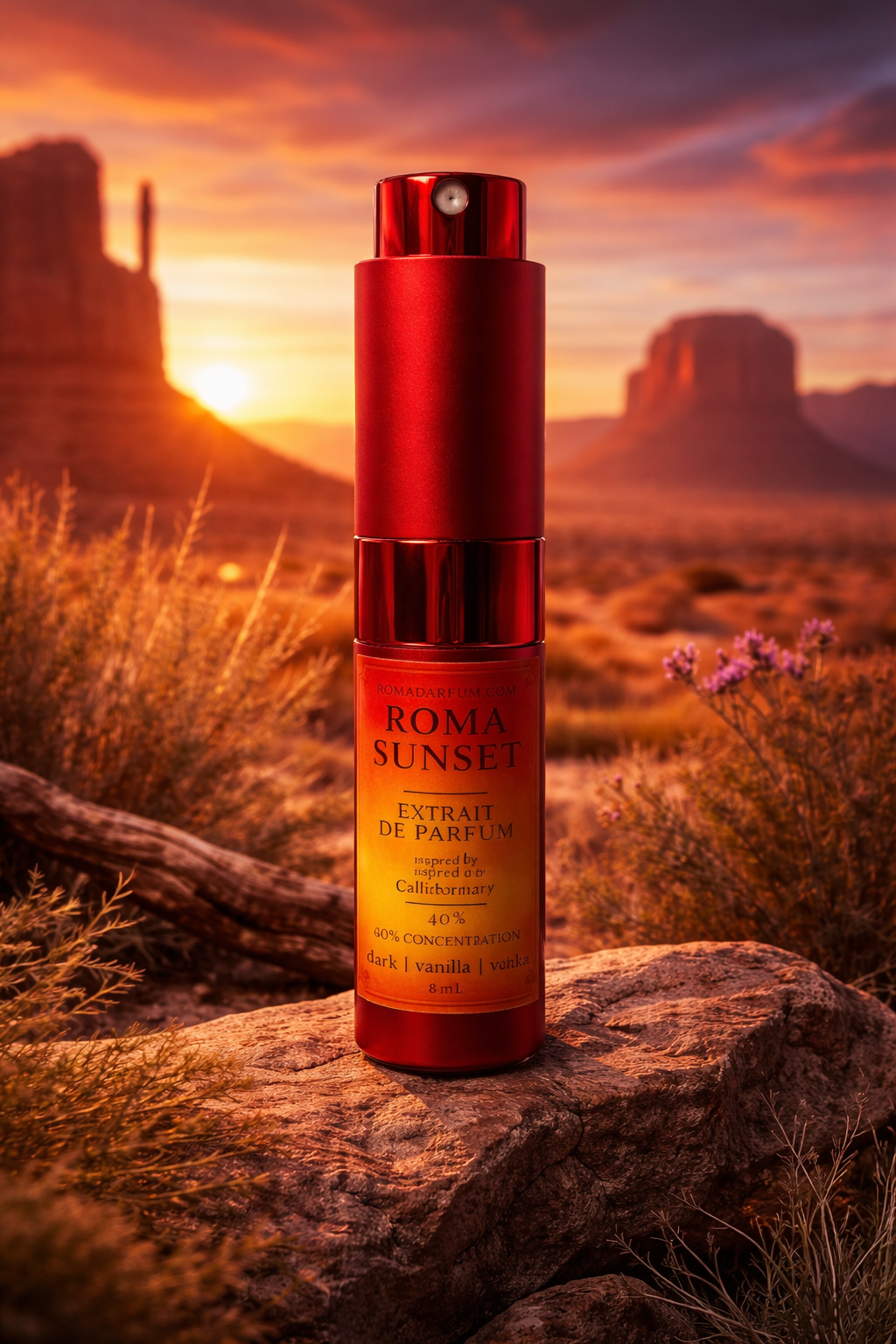 Roma Sunset Dark Vanilla | Pear | Tonka Bean Roma Parfum — Luxury Extrait de Parfum | Lasting Fragrance for Women & Men